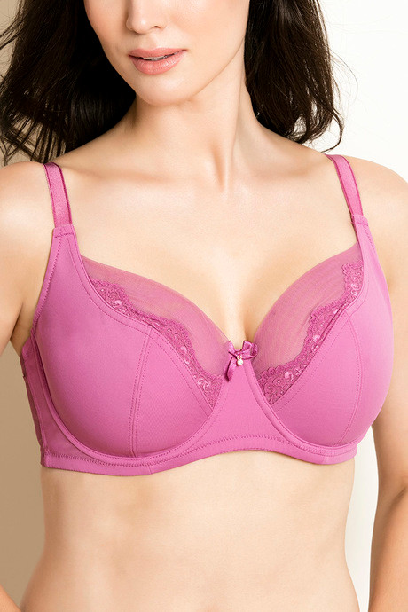 pink single layer bra | ifg comfort bra | push up bra