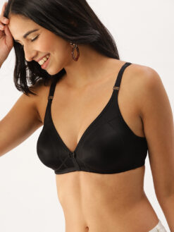 DressBerry Black Solid Non-Wired Non Padded Everyday Bra - Image 2