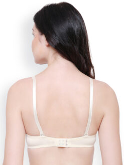 Friskers Beige Printed Underwired Heavily Padded Push-Up Bra - Image 3