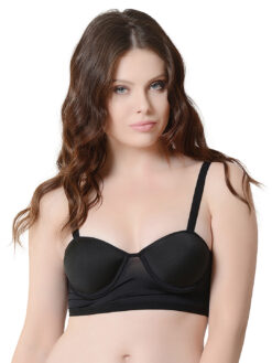 Da Intimo Black Demi-Cup Cage Bra - Image 3