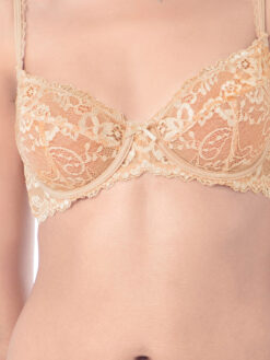 PrettySecrets Nude-Coloured Lace Underwired Non Padded Everyday Bra - Image 3