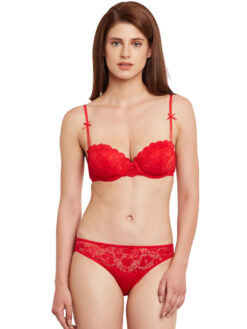 SECRETT CURVES Red Lace Lingerie Set