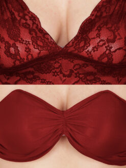 Klamotten Maroon Patterned Nightdress Set - Image 5