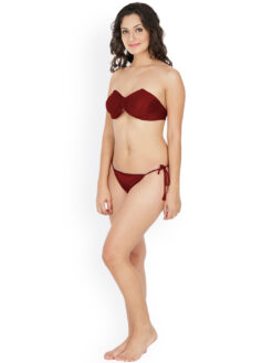 Klamotten Maroon Patterned Nightdress Set - Image 4