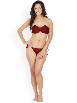 Klamotten Maroon Patterned Nightdress Set - Image 3