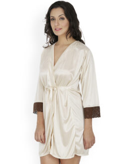 Klamotten Beige Nightdress with Robe - Image 4