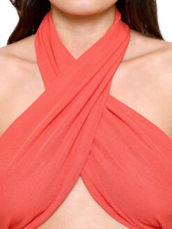 Klamotten Peach-Coloured Solid Baby Doll - Image 4