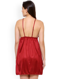 Klamotten Maroon Solid Baby Doll - Image 5