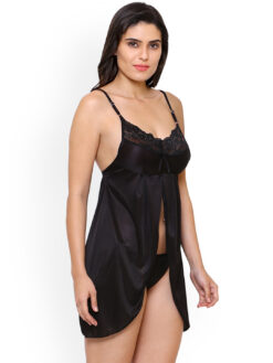 Alternative view of Klamotten Black Solid Baby Doll