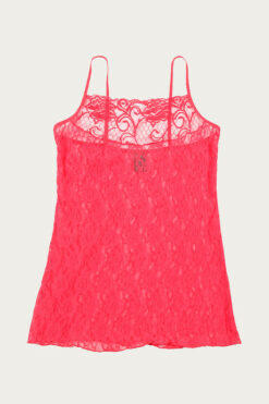 Zivame Lace N Mesh Babydoll With Thong - Pink - Image 6