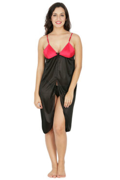 Klamotten Satin Babydoll - Black