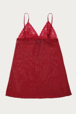 Zivame Lace N Mesh Badydoll - Magenta - Image 6