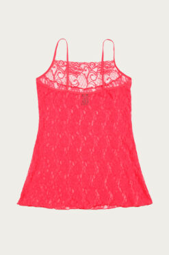 Zivame Lace N Mesh Babydoll With Thong - Pink - Image 7