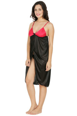 Alternative view of Klamotten Satin Babydoll - Black