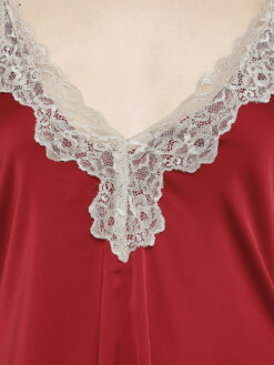 Heart 2 Heart Maroon Solid Baby Doll - Image 5
