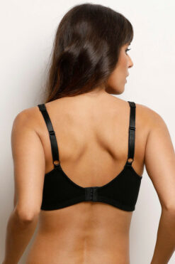 Cotton Wirefree Non Padded Bra- Black - Image 4
