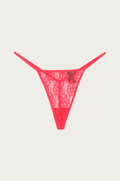 Zivame Lace N Mesh Babydoll With Thong - Pink - Image 5