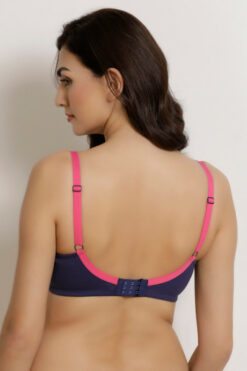 Rosaline Double Layered Wirefree Bra- Blue - Image 4