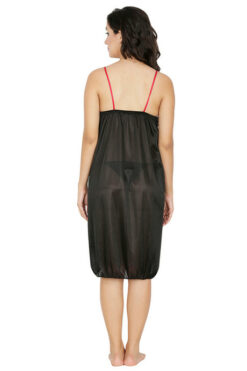 Klamotten Satin Babydoll - Black - Image 3