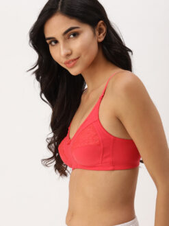 Alternative view of DressBerry Coral Pink Solid Non-Wired Non Padded Everyday Bra