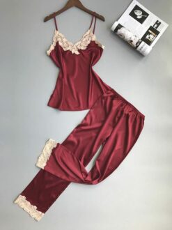 Satin Egyptian Fabric 3 Pieces Nighty Bridal Set - Image 5