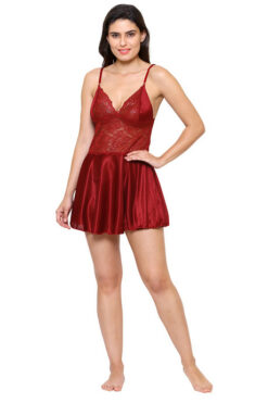 Alternative view of Klamotten Lace Babydoll - Maroon