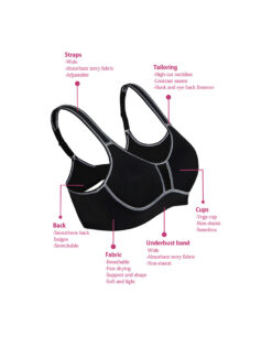 MEDIUM IMPACT SPORTS BRA | SINGLE PADDED BRA FOR GIRLS - Image 6