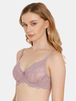 Zivame Purple Lace Underwired Padded Everyday Bra - Image 3