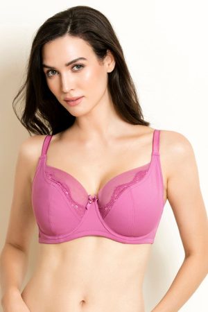 pink single layer bra | ifg comfort bra | push up bra