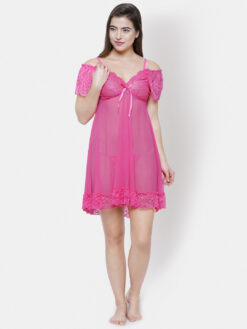FashionRack Pink Solid Baby Doll - Image 3