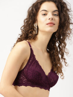 Alternative view of DressBerry Purple Lace Non-Wired Non-Padded Everyday Bra