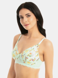Zivame Green Printed Non-Wired Non Padded T-shirt Bra - Image 2