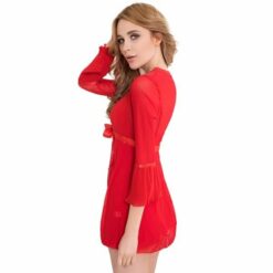 Alternative view of Baby Red Tempting Lingerie Set