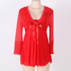 Baby Red Tempting Lingerie Set - Image 4