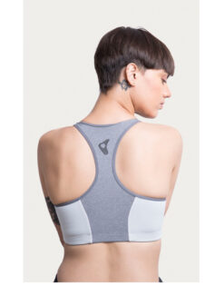 HIGH IMPACT FRONT OPEN SPORTS BRA – GREY - Image 4