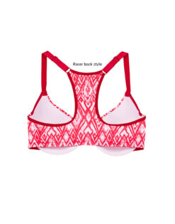 COTTON FRESH IKAT PRINT PADDED UNDERWIRED RACERBACK BRA WITH HIPSTER BRIEF - Image 6