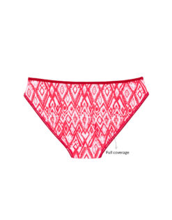 COTTON FRESH IKAT PRINT PADDED UNDERWIRED RACERBACK BRA WITH HIPSTER BRIEF - Image 9