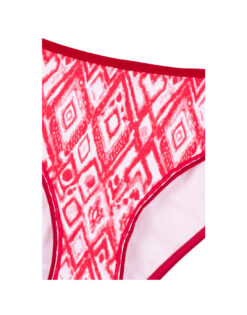 COTTON FRESH IKAT PRINT PADDED UNDERWIRED RACERBACK BRA WITH HIPSTER BRIEF - Image 10