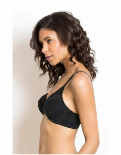 Alternative view of COTTON WIRE FREE CUT N SEW BRA- BLACK