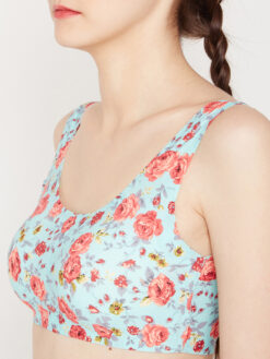 Golden Girl Green Printed Non-Wired Lightly Padded Bralette Bra - Image 3