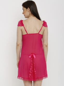 Heart 2 Heart Pink Solid Baby Doll - Image 5