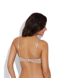 EMBROIDERED PADDED BALCONETTE BRA- SKIN - Image 3