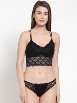 PrettyCat Black Lingerie Set