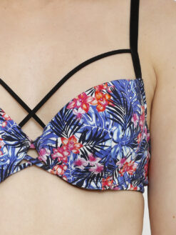 Candyskin MTV Blue & Orange Printed Underwired Lightly Padded T-shirt Bra - Image 3