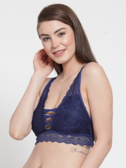 Alternative view of PrettyCat Blue Lace Non-Wired Lightly Padded Bralette Bra