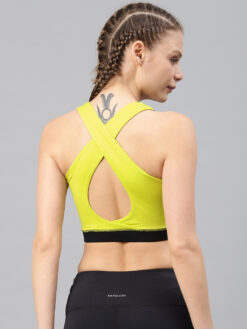 Women Black Solid Lightly Padded Sports Bra - Image 5