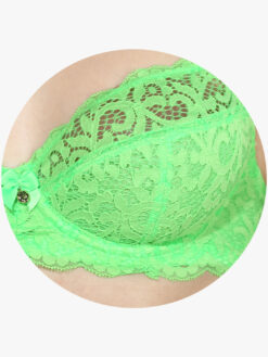 Candyskin Green & Green Self Design Non-Wired Non Padded Balconette Bra - Image 4