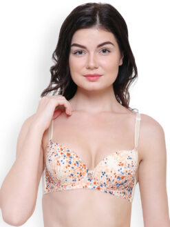 Painted Push Up Bra, Padded Cotton Bra For Ladies, Painted Push Up Bra, Padded Cotton Bra, Everyday Bra, Supportive Bra, Comfortable Bra, Cotton Bra for Women, Stylish Bra, Breathable Bra, Floral Bra, Lightly Padded Bra, Ladies Bra, Cotton Lingerie