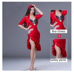 Women Belly Dance Costume 3 Pieces Outfit - Image 5