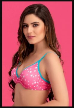 Alternative view of Padded Underwired Printed Demi Cup T-Shirt Bra